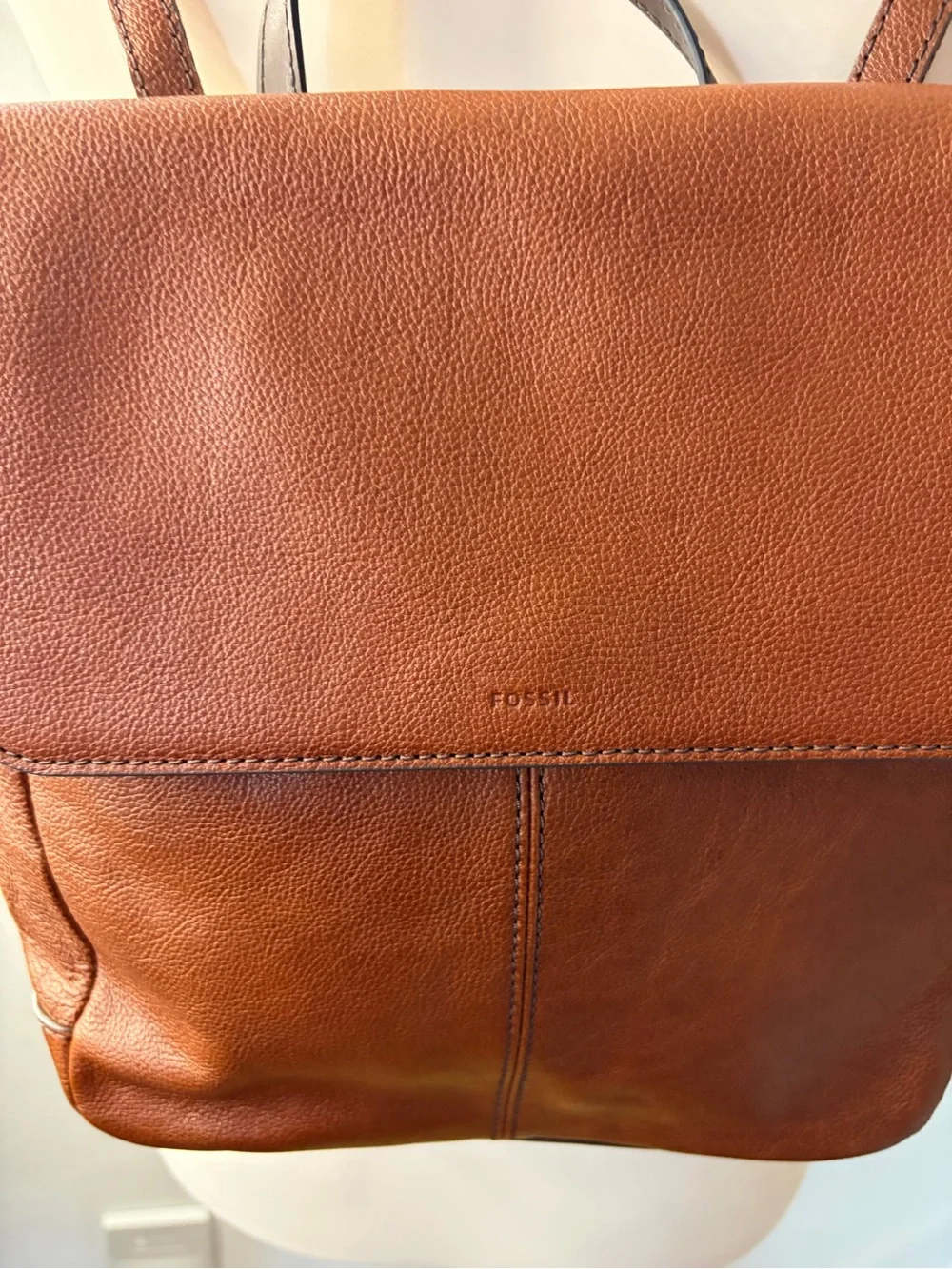 Fossil Claire Chestnut Brown Leather Backpack - Picture 2 of 11
